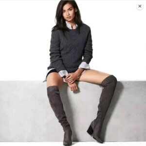 Marc Fisher Gray Suede Thigh High Boots  Size 8